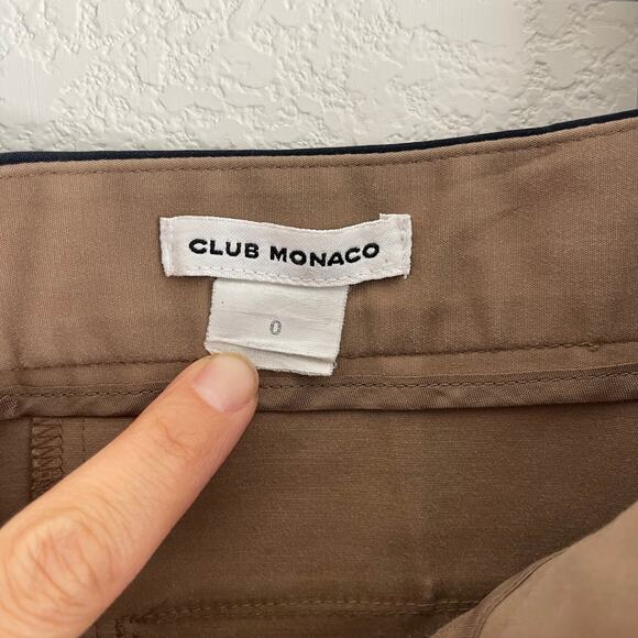 Club Monaco Ankle Length Brown Dress Pants Women Size 0 Pre-loved - Picture 6 of 12
